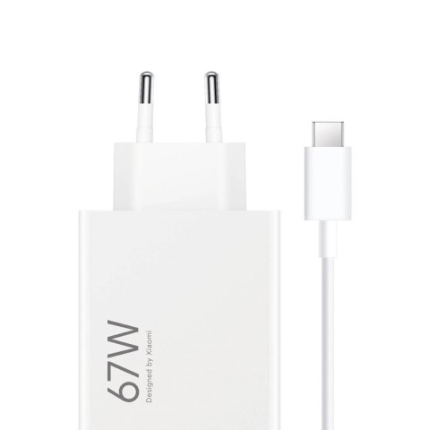 Ładowarka sieciowa Xiaomi 67W 6.2A USB-A z kablem USB-C - biała XIAOMI