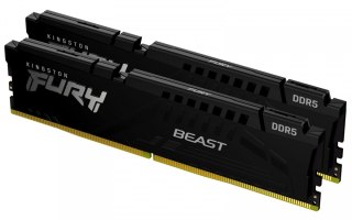 Pamięć DDR5 Fury Beast 32GB(2*16GB)/6000 CL30 EXPO czarna Kingston