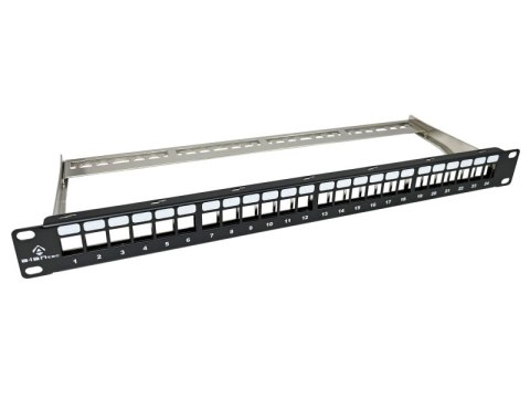 Patch panel pusty 24 porty 1U modularny ALANTEC