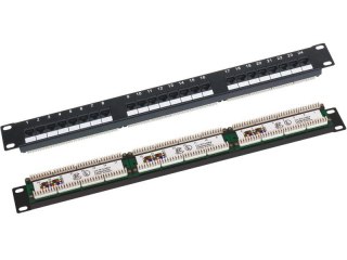 Patchpanel UTP kat.6 19 cali 1U 24xRJ45 LSA Q-LANTEC