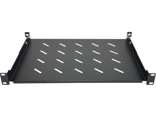 Półka stała 19 cali 1U głębokość 350mm Czarna ALANTEC