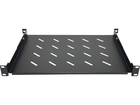 Półka stała 19 cali 1U głębokość 350mm Czarna ALANTEC