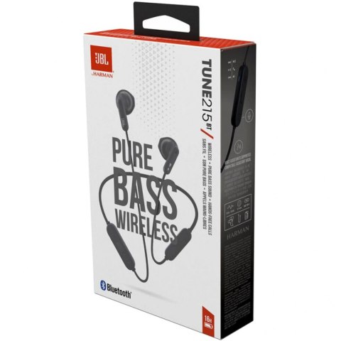 Słuchawki bezprzewodowe douszne z mikrofonem JBL Tune 215BT - czarne JBL