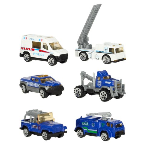 Transporter ciężarówka TIR wyrzutnia + metalowe auta policja Kik Sp. z o. o. Sp. k.