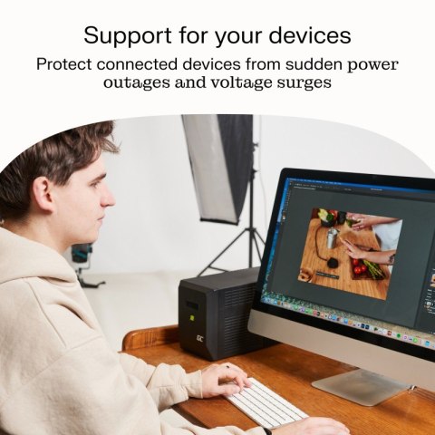 Zasilacz awaryjny UPS 1050W/1500VA czysta sinusoida Green Cell