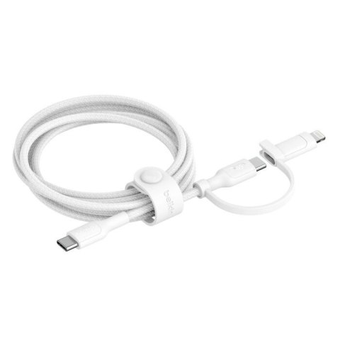 Kabel 2-in-1 USB-C/LTG 1.5m biały Belkin