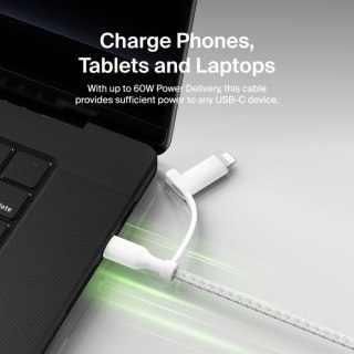 Kabel 2-in-1 USB-C/LTG 1.5m biały Belkin
