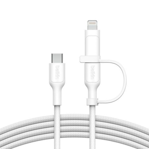 Kabel 2-in-1 USB-C/LTG 1.5m biały Belkin