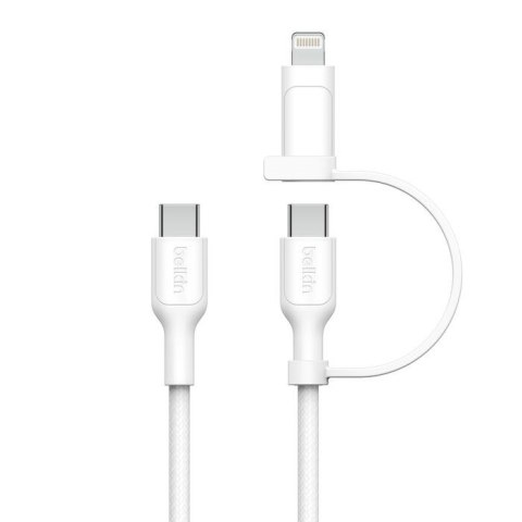 Kabel 2-in-1 USB-C/LTG 1.5m biały Belkin