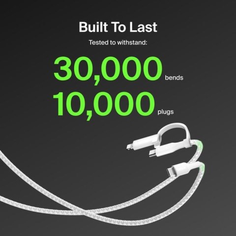 Kabel 2-in-1 USB-C/LTG 1.5m biały Belkin