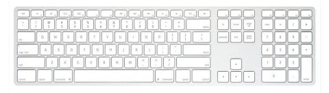 Klawiatura bezprzewodowa - aluminiowa Mac dongle USB-C Silver Matias