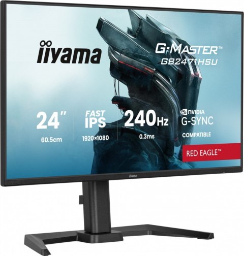 Monitor 23.8 cala GB2471HSU-B1 IPS,FHD,240Hz,2xHDMI,DP,1xUSB 3.2, 1xUSB C, Adaptive G-SYNC - 1920 x 1080 @48-240Hz DisplayP IIYAMA