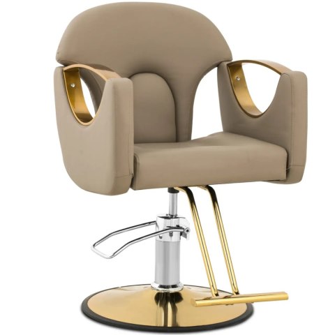 Fotel fryzjerski barberski z podnóżkiem BARTON - beżowy Physa