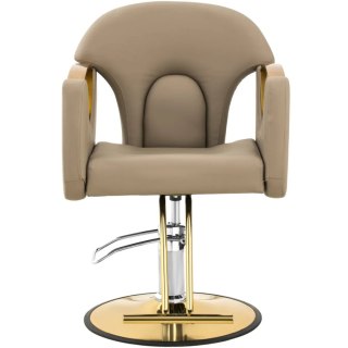Fotel fryzjerski barberski z podnóżkiem BARTON - beżowy Physa
