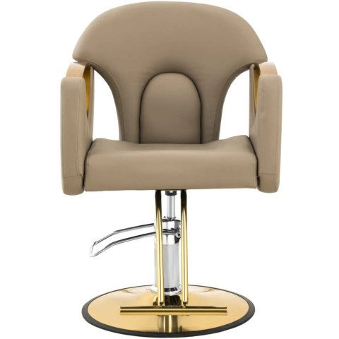 Fotel fryzjerski barberski z podnóżkiem BARTON - beżowy Physa