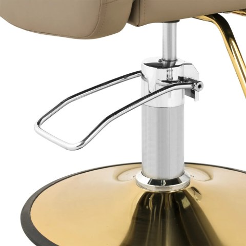 Fotel fryzjerski barberski z podnóżkiem BARTON - beżowy Physa