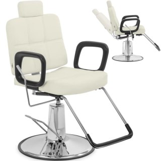 Fotel fryzjerski barberski z zagłówkiem i podnóżkiem Physa KESWICK - beżowy Physa