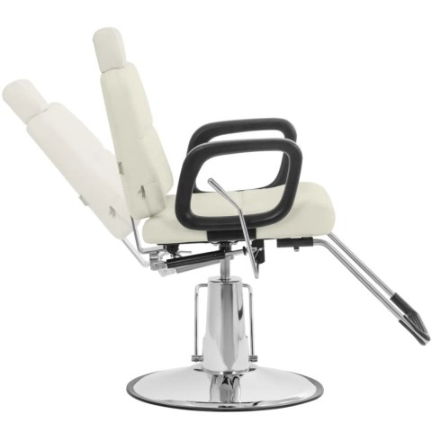 Fotel fryzjerski barberski z zagłówkiem i podnóżkiem Physa KESWICK - beżowy Physa