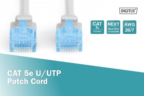 Patch cord U/UTP kat.5e PVC 30m szary Digitus