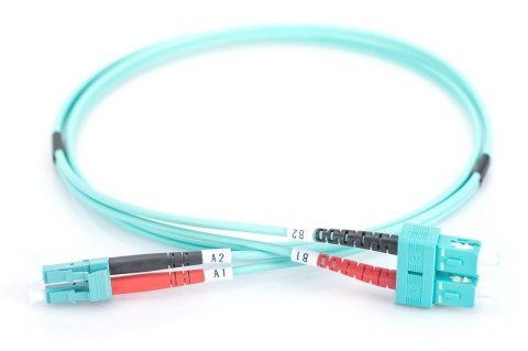 Patchcord światłowodowy FO LC-SC MM 50/125 OM3 duplex LSOH 2m Digitus