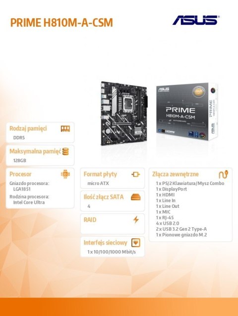 Płyta główna PRIME H810M-A-CSM Asus