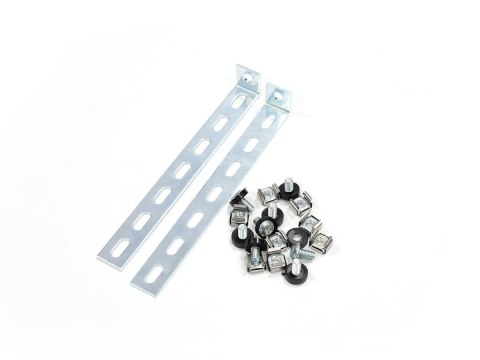 Półka do szaf 450mm 19" 483x450mm 1U czarna z regulacją i podporą Digitus