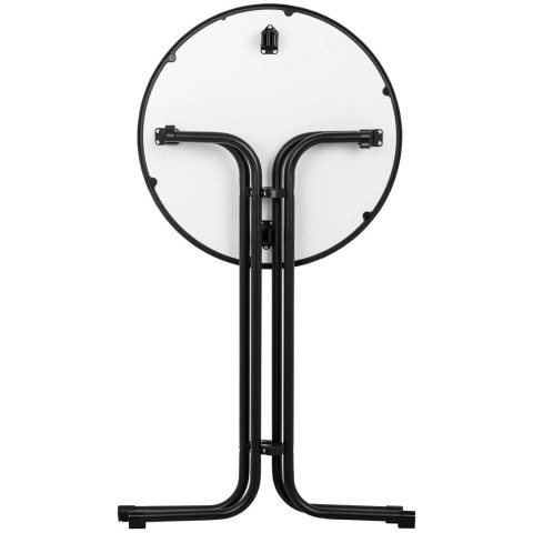 Stół stolik barowy okrągły wysoki składany śr. 80 cm wys. 110 cm czarny Royal Catering
