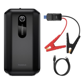 3w1 Urządzenie rozruchowe Car Jump Starter powerbank 10000mAh latarka LED - czarny BASEUS