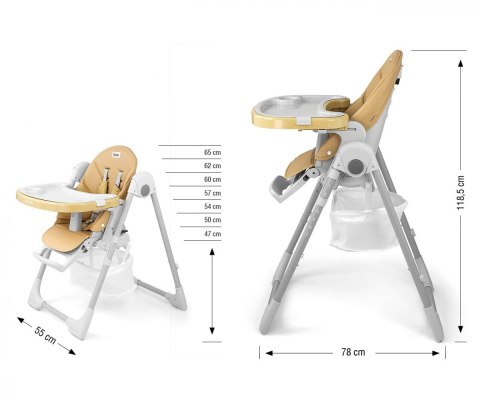 Krzesełko do karmienia Bueno beżowe Milly Mally