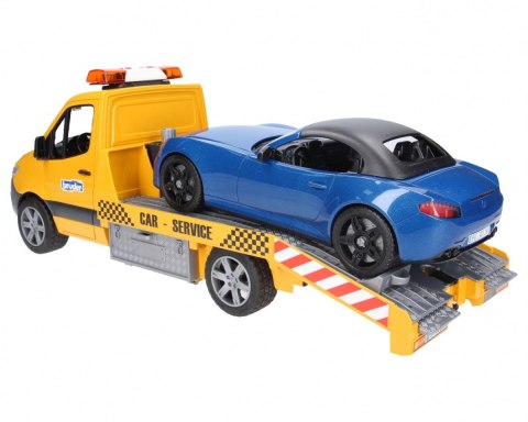 Pojazd Mercedes Sprinter laweta pomocy drogowej z modułem świetlno-dźwiękowym BRUDER