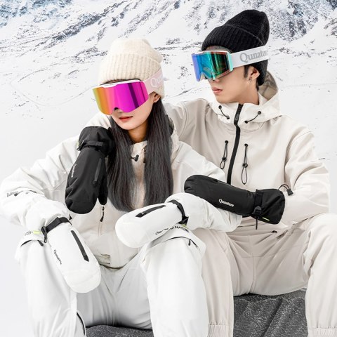 Rękawiczki narciarskie bez palców Full Length rozmiar M wodoodporne - czarne Qunature