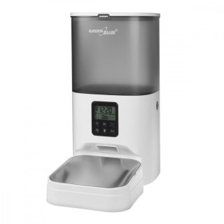 Automatyczny podajnik karmy dla zwierząt GB393 6L, USB 5V1A Biały GreenBlue