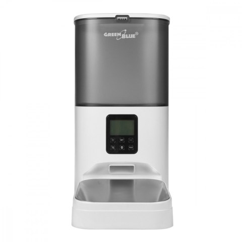 Automatyczny podajnik karmy dla zwierząt GB393 6L, USB 5V1A Biały GreenBlue