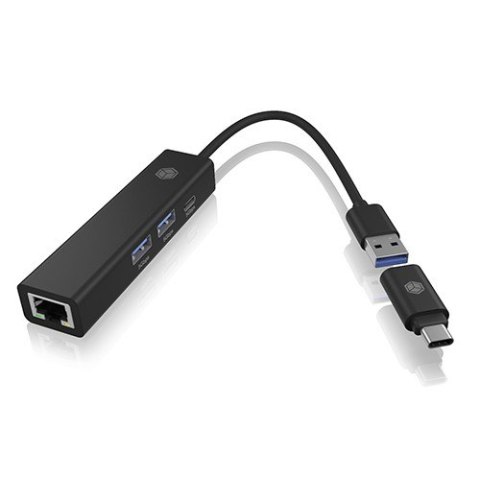 Hub IB-HUB1439-LAN 4w1 HUB, 1x USB-C, 2xUSB-A, 1x LAN IcyBox