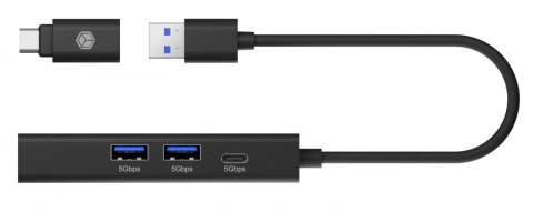 Hub IB-HUB1439-LAN 4w1 HUB, 1x USB-C, 2xUSB-A, 1x LAN IcyBox