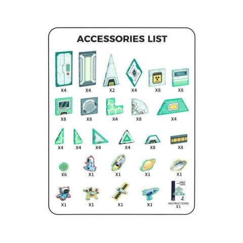 Klocki magnetyczne konstrukcyjne kosmos stacja kosmiczna 108 elementów Kik Sp. z o. o. Sp. k.