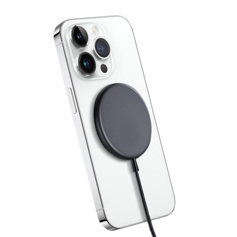 MagSpot Wireless Charger Aluminiowa ładowarka indukcyjna MagSafe 15W Grafitowa CRONG