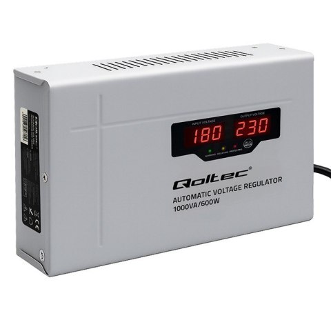 Automatyczny stabilizator napięcia AVR 1000VA 3% | Compact | Toroidalny transformator Qoltec