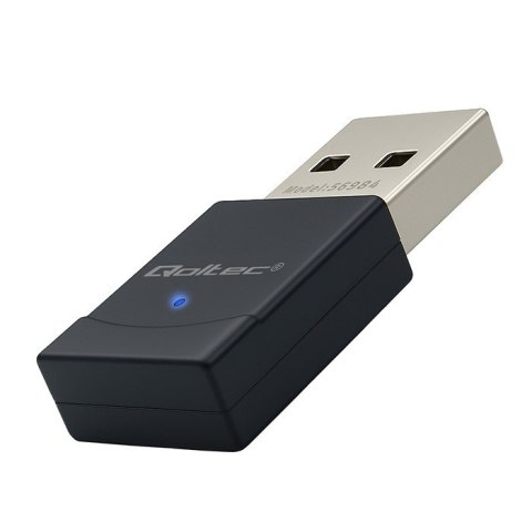 Bezprzewodowy mini Adapter Wi-Fi 6 | Standard AX | Bluetooth 5.4 | USB | 900Mbps Qoltec