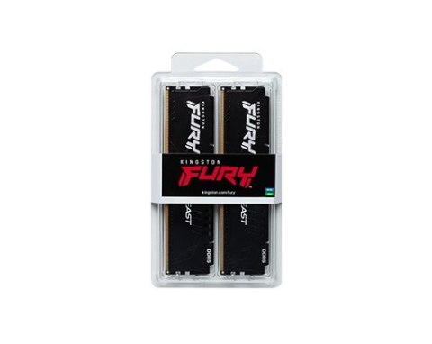 Pamięć DDR5 Fury Beast 128GB(2*64GB)/5600 CL36 czarna Kingston