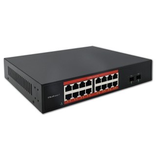 Przełącznik sieciowy SWITCH Gigabit Ethernet PoE | 16x RJ45 | 2x SFP | 1000 Mb/s Qoltec