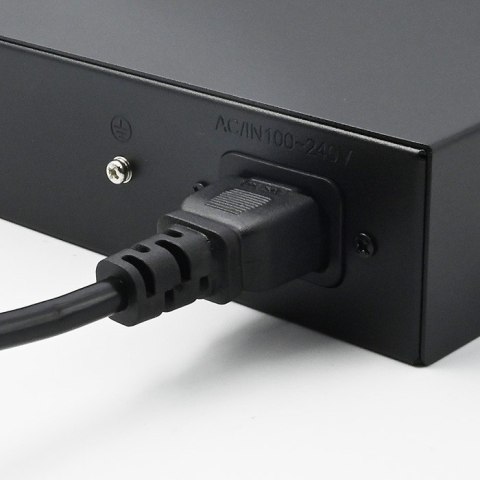 Przełącznik sieciowy SWITCH Gigabit Ethernet PoE | 24x RJ45 | 2x SFP | 1000 Mb/s Qoltec