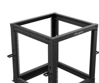 Stojak Open rack 19 cali 12U 600x600-1100 regulowany czarny Lanberg