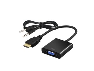 Adapter HDMI (M) - VGA (F) z audio, CL-23/B Savio