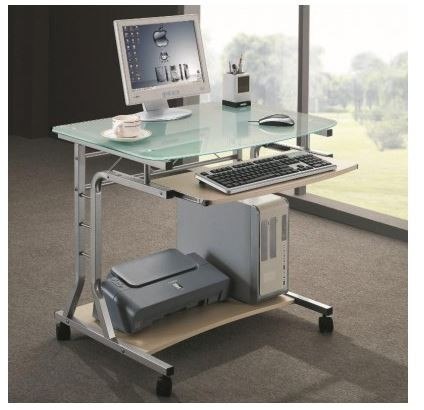 Biurko komputerowe szkło Techly