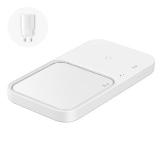 Ładowarka Samsung Wireless Charger Duo indukcyjna 15W + ładowarka sieciowa i kabel - biała SAMSUNG
