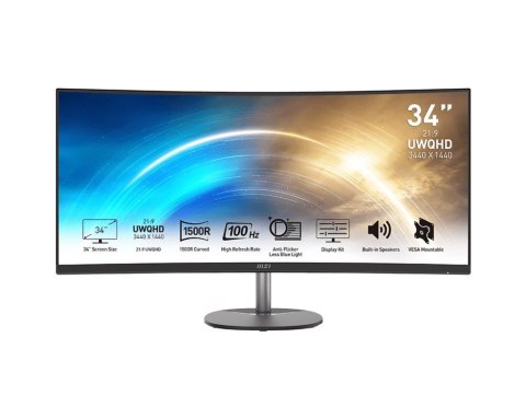 Monitor 34 cale PRO MP341CQ CURVED/VA/UWQHD/100Hz MSI