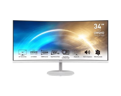 Monitor 34 cale PRO MP341CQW CURVED/VA/UWQHD/100Hz MSI