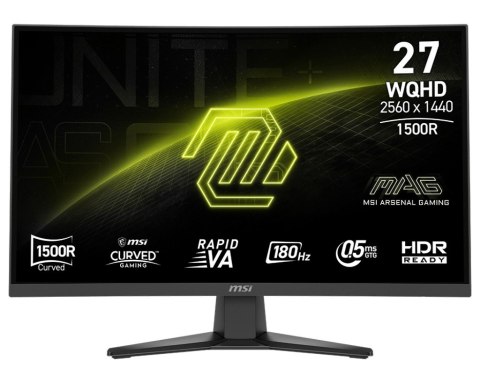 Monitor MAG 275CQF E18 27 cali LED/WQHD/LED/Curved/180Hz/czarny MSI