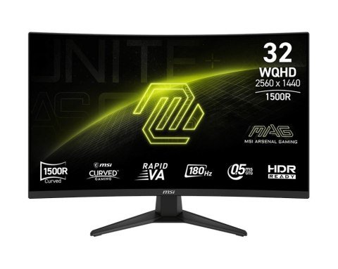 Monitor MAG 321CQF E18 31.5 cala LED/WQHD/LED/Curved/180Hz/czarny MSI